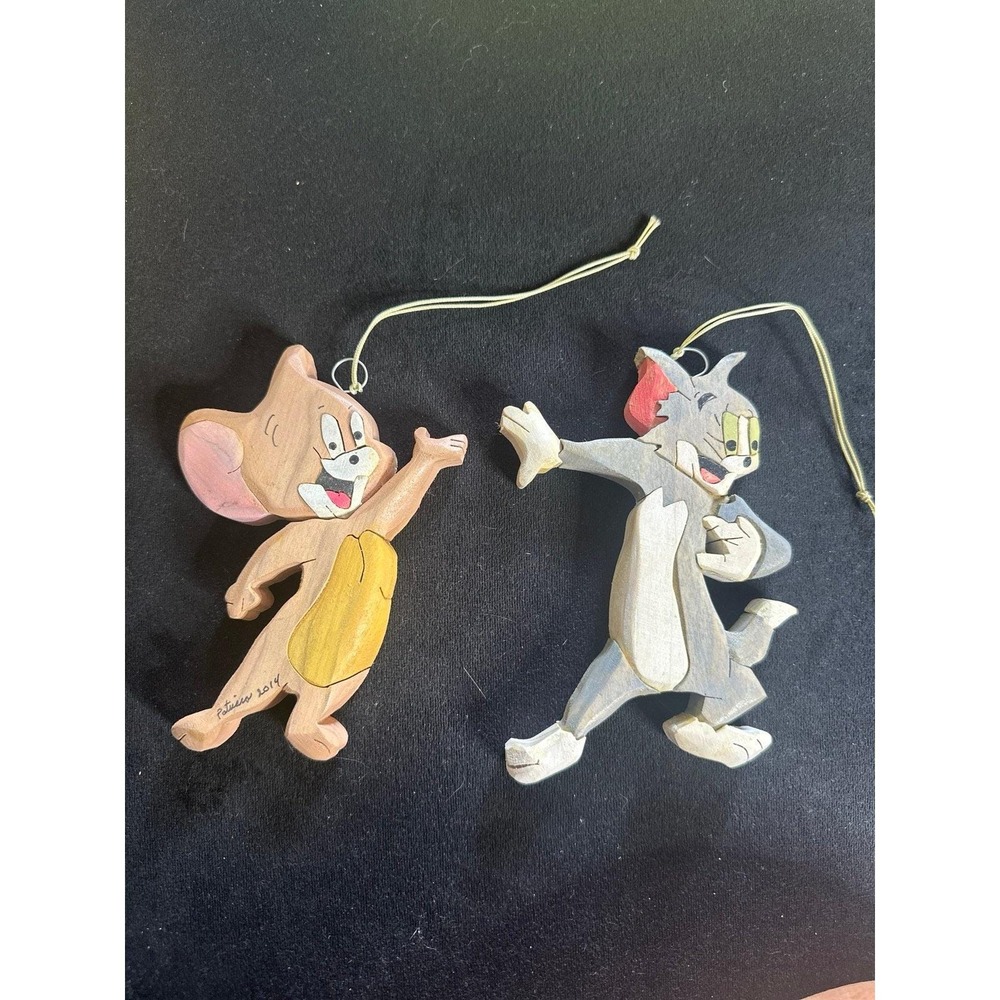 Tom and Jerry Wooden Handmade Christmas Ornaments